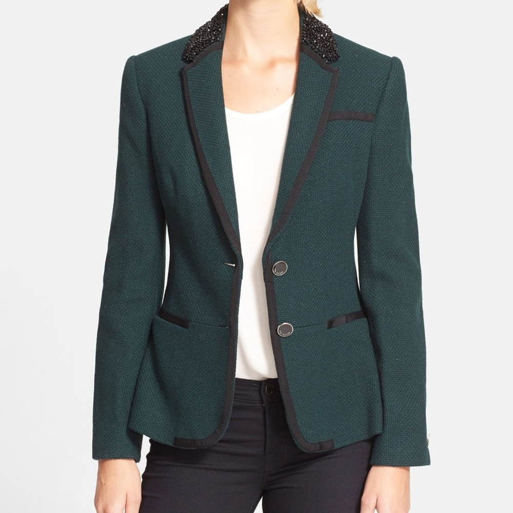 Ted Baker "Nariana" Tweed Blazer, Size 4 (US 10)